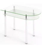 Glass dining table D-10-2 with tempered glass and chrome legs order